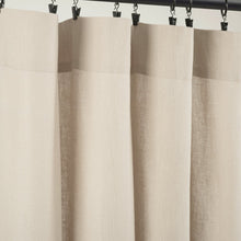 Load image into Gallery viewer, Belgian Flax Prewashed Linen Rich Cotton Blend Window Curtain Panel
