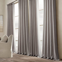 Load image into Gallery viewer, Belgian Flax Prewashed Linen Rich Cotton Blend Window Curtain Panel
