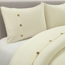 Cargar imagen en el visor de la galería, Belgian Flax Linen Rich Cotton Blend Duvet Cover 3 Piece Set
