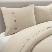 Cargar imagen en el visor de la galería, Belgian Flax Linen Rich Cotton Blend Duvet Cover 3 Piece Set
