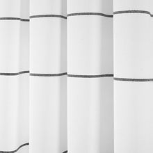 Cargar imagen en el visor de la galería, Farmhouse Boho Stripe Woven Tassel Yarn Dyed Recycled Cotton Blend Window Curtain Panel Set
