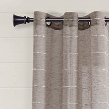 Load image into Gallery viewer, Farmhouse Textured Grommet Sheer Window Curtain Panel Set
