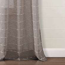 Load image into Gallery viewer, Farmhouse Textured Grommet Sheer Window Curtain Panel Set
