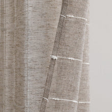 Load image into Gallery viewer, Farmhouse Textured Grommet Sheer Window Curtain Panel Set
