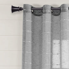 Cargar imagen en el visor de la galería, Farmhouse Textured Grommet Sheer Window Curtain Panel Set
