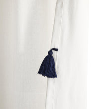 Load image into Gallery viewer, Boho Faux Linen Texture Tassel Window Curtain Panel
