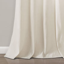 Cargar imagen en el visor de la galería, Farmhouse Faux Linen Colorblock Pleated Window Curtains
