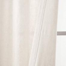 Cargar imagen en el visor de la galería, Farmhouse Faux Linen Colorblock Pleated Window Curtains
