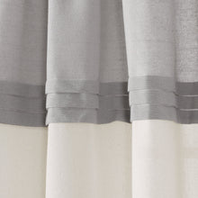 Cargar imagen en el visor de la galería, Farmhouse Faux Linen Colorblock Pleated Window Curtains
