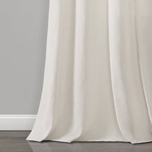 Cargar imagen en el visor de la galería, Farmhouse Faux Linen Colorblock Pleated Window Curtains
