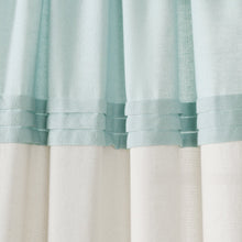 Cargar imagen en el visor de la galería, Farmhouse Faux Linen Colorblock Pleated Window Curtains
