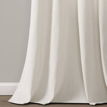 Cargar imagen en el visor de la galería, Farmhouse Faux Linen Colorblock Pleated Window Curtains
