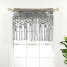 Load image into Gallery viewer, Boho Macrame Leaf Cotton Valance
