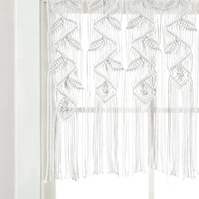 Load image into Gallery viewer, Boho Macrame Leaf Cotton Valance
