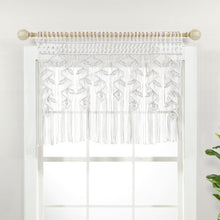 Load image into Gallery viewer, Boho Macrame Leaf Cotton Valance
