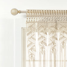 Load image into Gallery viewer, Boho Macrame Leaf Cotton Valance
