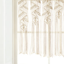 Load image into Gallery viewer, Boho Macrame Leaf Cotton Valance
