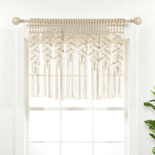 Load image into Gallery viewer, Boho Macrame Leaf Cotton Valance
