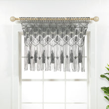 Load image into Gallery viewer, Boho Macrame Tassel Cotton Valance
