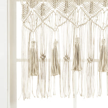 Load image into Gallery viewer, Boho Macrame Tassel Cotton Valance
