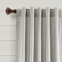 Cargar imagen en el visor de la galería, Farmhouse Vintage Stripe Recycled Cotton Blend Window Curtain Panel Set
