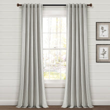 Cargar imagen en el visor de la galería, Farmhouse Vintage Stripe Recycled Cotton Blend Window Curtain Panel Set
