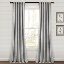 Cargar imagen en el visor de la galería, Farmhouse Vintage Stripe Recycled Cotton Blend Window Curtain Panel Set
