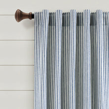 Cargar imagen en el visor de la galería, Farmhouse Vintage Stripe Recycled Cotton Blend Window Curtain Panel Set
