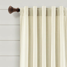 Cargar imagen en el visor de la galería, Farmhouse Vintage Stripe Recycled Cotton Blend Window Curtain Panel Set
