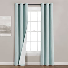 Load image into Gallery viewer, Insulated Grommet Blackout Faux Linen Window Curtain Panel
