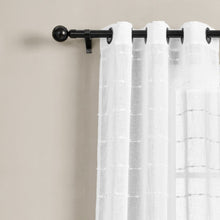 Cargar imagen en el visor de la galería, Farmhouse Textured Grommet Sheer Indoor/Outdoor Window Curtain
