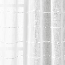 Cargar imagen en el visor de la galería, Farmhouse Textured Grommet Sheer Indoor/Outdoor Window Curtain
