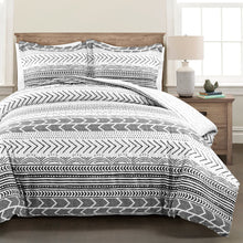 Load image into Gallery viewer, Hygge Geo Reversible Cotton Duvet Cover 3 Piece Set
