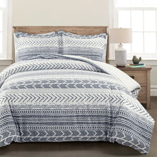 Load image into Gallery viewer, Hygge Geo Reversible Cotton Duvet Cover 3 Piece Set
