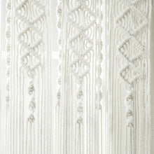 Cargar imagen en el visor de la galería, Boho Macrame Textured Indoor/Outdoor Window Curtain
