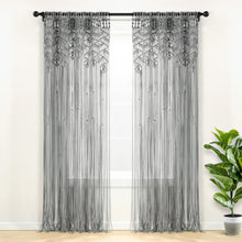 Cargar imagen en el visor de la galería, Boho Macrame Leaf Cotton Window Curtain
