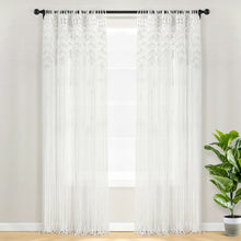 Load image into Gallery viewer, Boho Macrame Leaf Cotton Window Curtain
