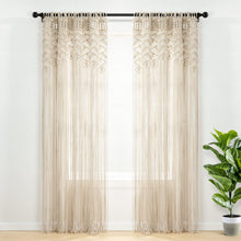 Load image into Gallery viewer, Boho Macrame Leaf Cotton Window Curtain
