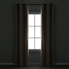 Cargar imagen en el visor de la galería, Insulated Grommet Blackout Faux Linen Window Curtain Panel
