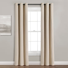 Load image into Gallery viewer, Insulated Grommet Blackout Faux Linen Window Curtain Panel
