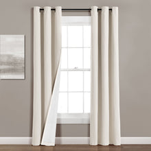 Cargar imagen en el visor de la galería, Insulated Grommet Blackout Faux Linen Window Curtain Panel
