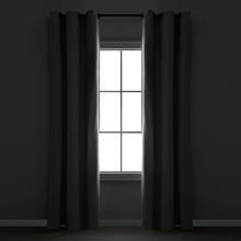 Cargar imagen en el visor de la galería, Insulated Grommet Blackout Faux Linen Window Curtain Panel
