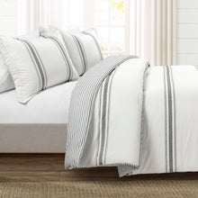 Load image into Gallery viewer, Farmhouse Stripe Reversible Comforter Set
