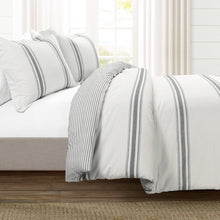 Carregar imagem no visualizador da galeria, Farmhouse Stripe 100% Cotton Duvet Cover Set
