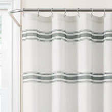 Cargar imagen en el visor de la galería, Farmhouse Stripe 100% Cotton Shower Curtain
