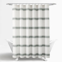 Load image into Gallery viewer, Farmhouse Stripe 100% Cotton Shower Curtain
