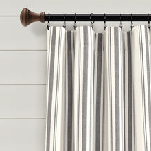 Load image into Gallery viewer, Farmhouse Stripe Yarn Dyed Recycled Cotton Blend Window Curtain Panel Set
