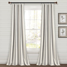 Load image into Gallery viewer, Farmhouse Stripe Yarn Dyed Recycled Cotton Blend Window Curtain Panel Set
