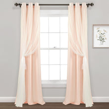 Load image into Gallery viewer, Cottage Polka Dot Sheer Window Curtain Panel Set
