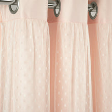 Load image into Gallery viewer, Cottage Polka Dot Sheer Window Curtain Panel Set
